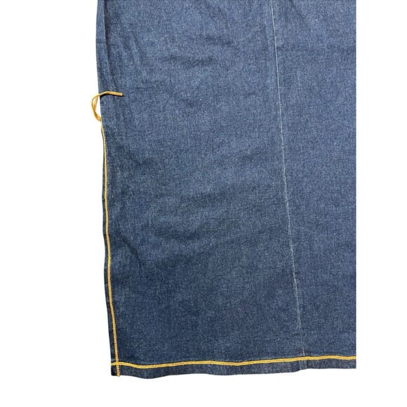Vtg moa USA Denim Maxi Skirt 2XL Stretchy 90s Grunge Side Slit Y2K - Picture 10 of 16